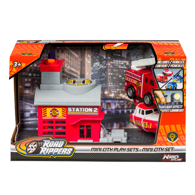 Транспорт і спецтехніка - Ігровий набір Road Rippers Mini city playsets Fire station (20552)#4