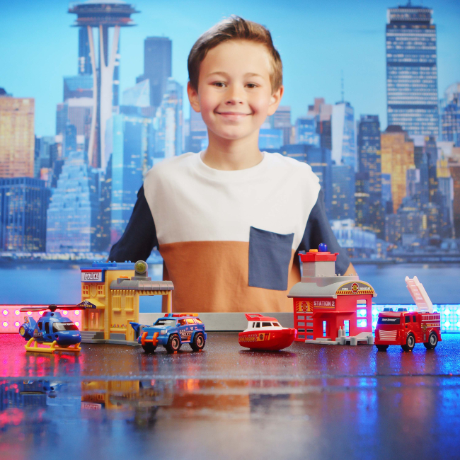 Транспорт і спецтехніка - Ігровий набір Road Rippers Mini city playsets Fire station (20552)#5