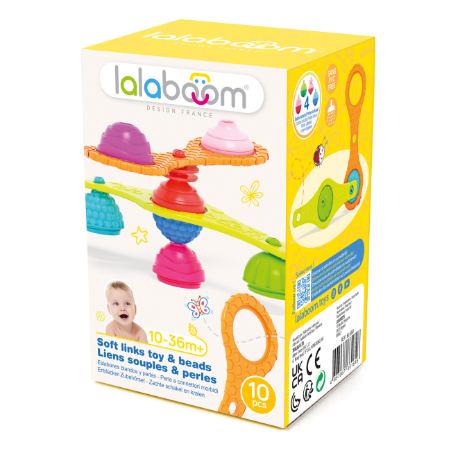 Развивающие игрушки - Развивающая игрушка Lalaboom 2 звенья и 4 бусинки (BL680)#3