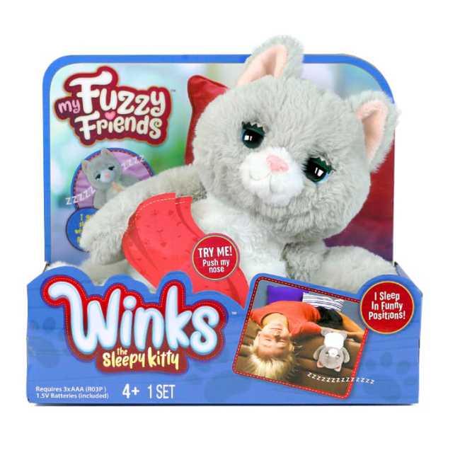 М'які тварини - Інтерактивна іграшка My Fuzzy friends Winks the sleepy kitty (18535)#2