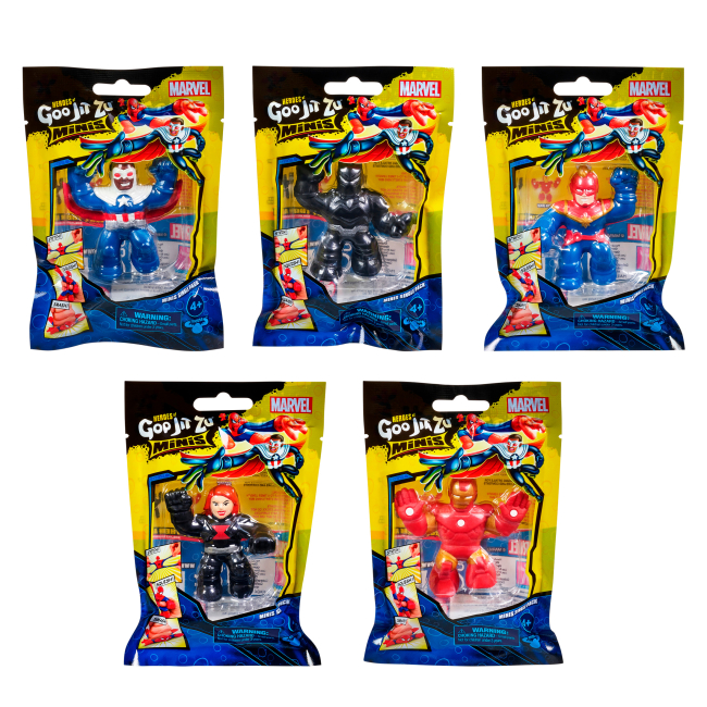 Антистресс игрушки - Стретч-антистрес Goo Jit Zu Супергерои Марвел мини в ассортименте (123287)#2