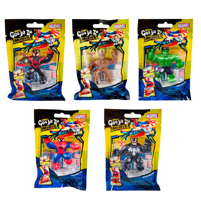 Антистресс игрушки - Стретч-антистрес Goo Jit Zu Супергерои Марвел мини в ассортименте (123287)#3