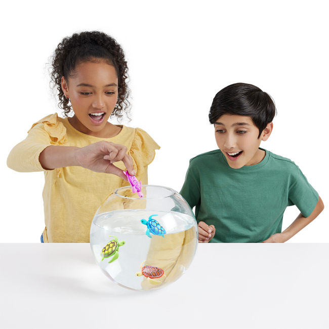 Фигурки животных - Интерактивная игрушка Robo Alive Робочерепаха голубая (7192UQ1-1)#3