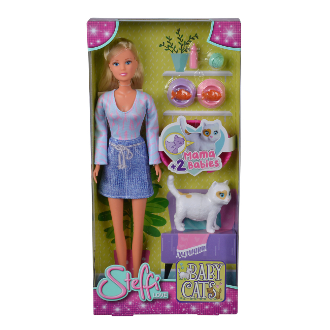 Куклы - Кукольный набор Steffi & Evi Беременная кошка с котятами (5733651)#5
