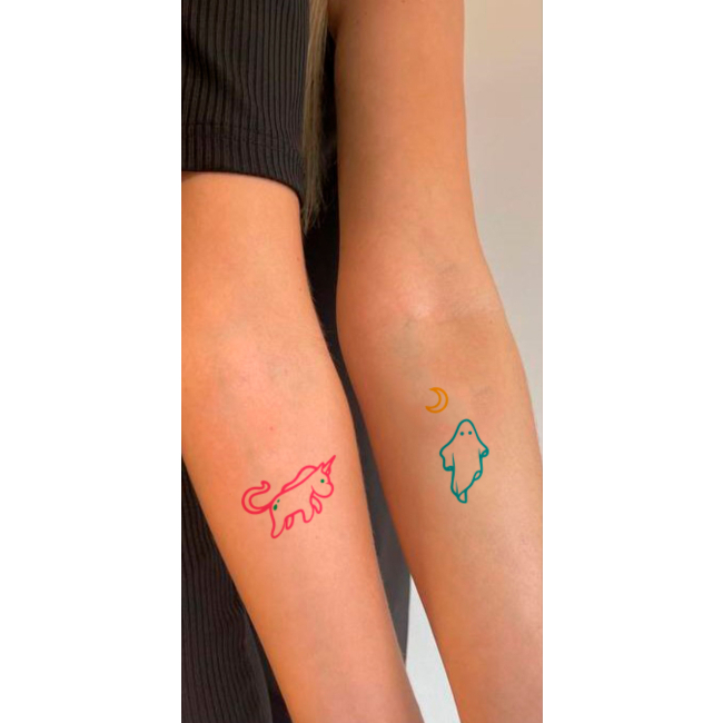 Косметика - Набір тату для тіла Tattooshka Happy неонові (LB-165)#3