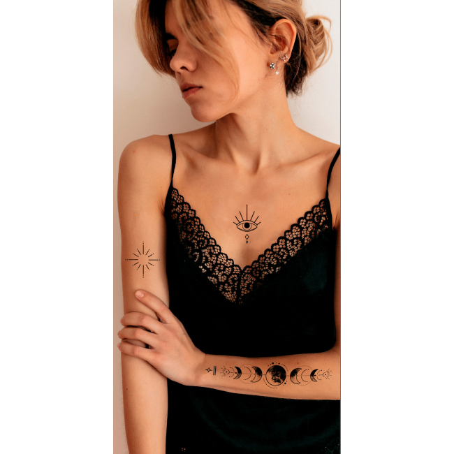 Косметика - ​Набор тату для тела Tattooshka Night show неоновые (LB-166)#3