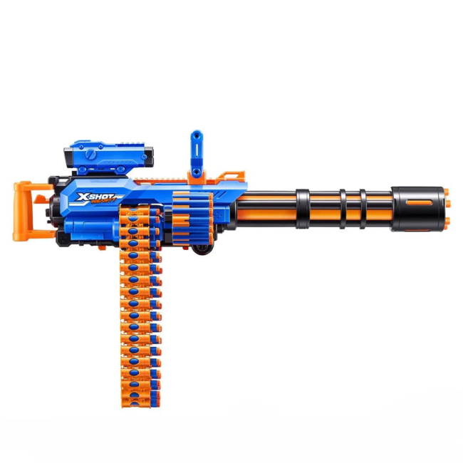Помповое оружие - Скорострельный бластер X-Shot Insanity Motorized rage fire Gatlin gun со штативом (36605R)#3