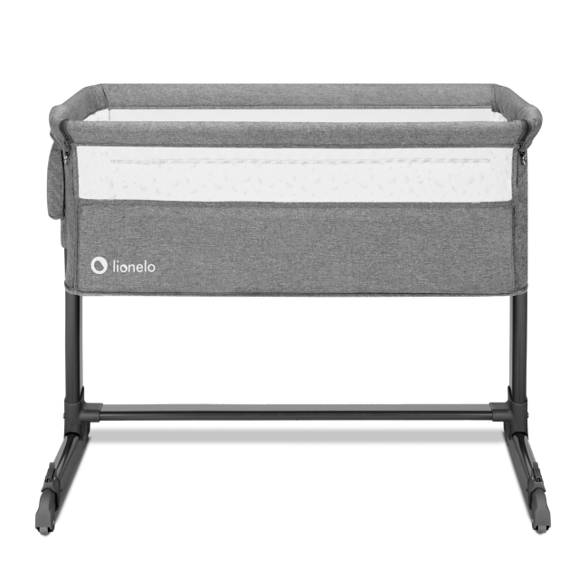 Манежи - Приставная кроватка Lionelo Theo grey stone natural (LO-THEO GREY STONE NATURAL)#3