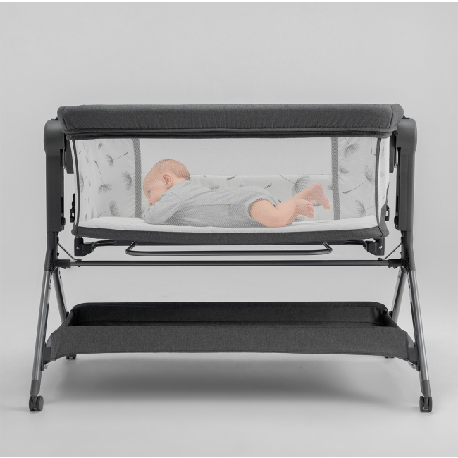 Манежи - Приставная кроватка Lionelo Leonie plus grey stone (LO-LEONIE PLUS GREY STONE)#5