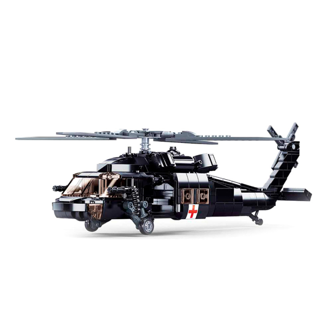 Конструктори з унікальними деталями - Конструктор Sluban Model Bricks Чорний яструб (M38-B1012)#2