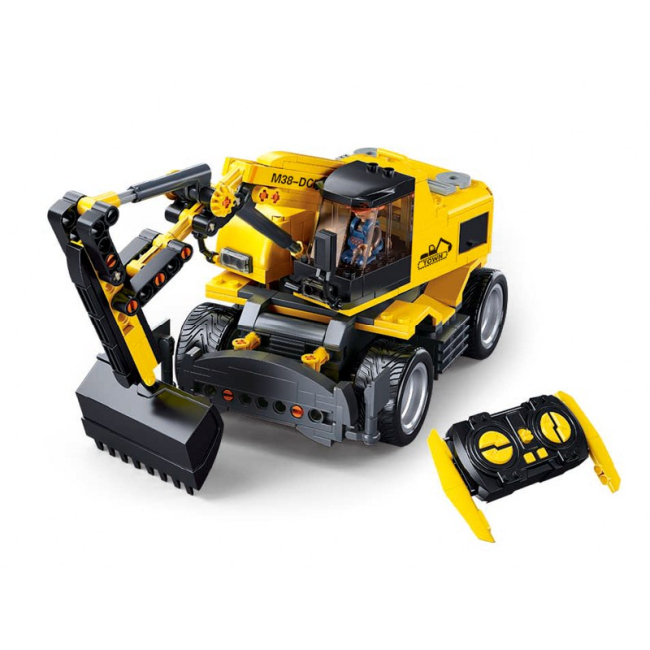 Конструктори з унікальними деталями - Конструктор Sluban Power Bricks Ескаватор на радіокеруванні (M38-B1155)#3