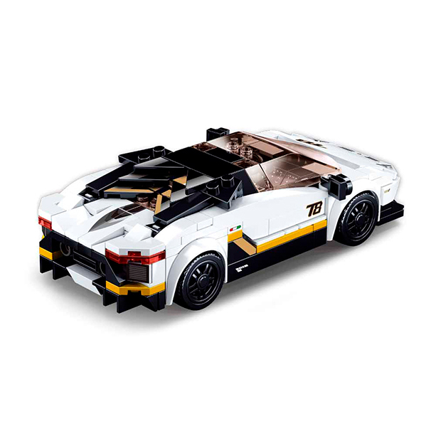 Конструкторы с уникальными деталями - Конструктор Sluban Model bricks Гоночная машина белая (M38-B0957)#3