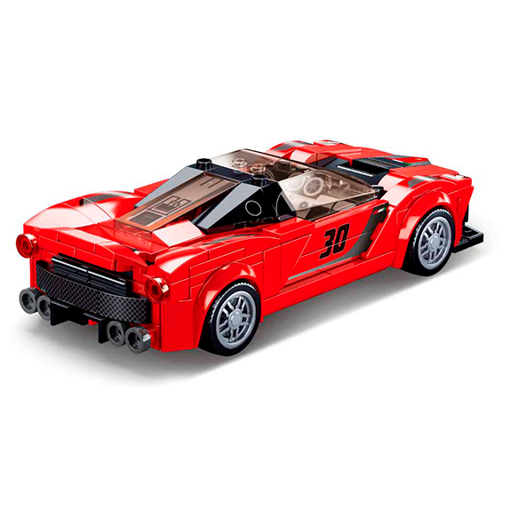 Конструкторы с уникальными деталями - Конструктор Sluban Model bricks Гоночная машина красная (M38-B0955)#3