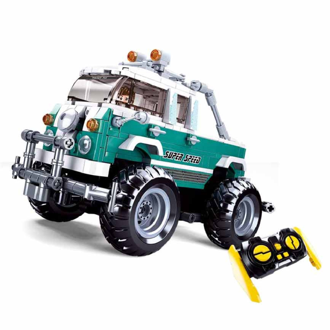 Конструкторы с уникальными деталями - Конструктор Sluban Power bricks Машинка на радиоуправлении (M38-B1020)#3