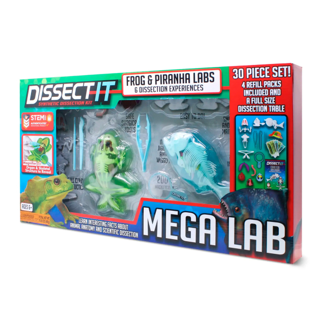 Наукові ігри, фокуси та досліди - Набір для дослідів Joker Slimy Lab Анатомія тварин - Жабеня та Піранья (38084)#2