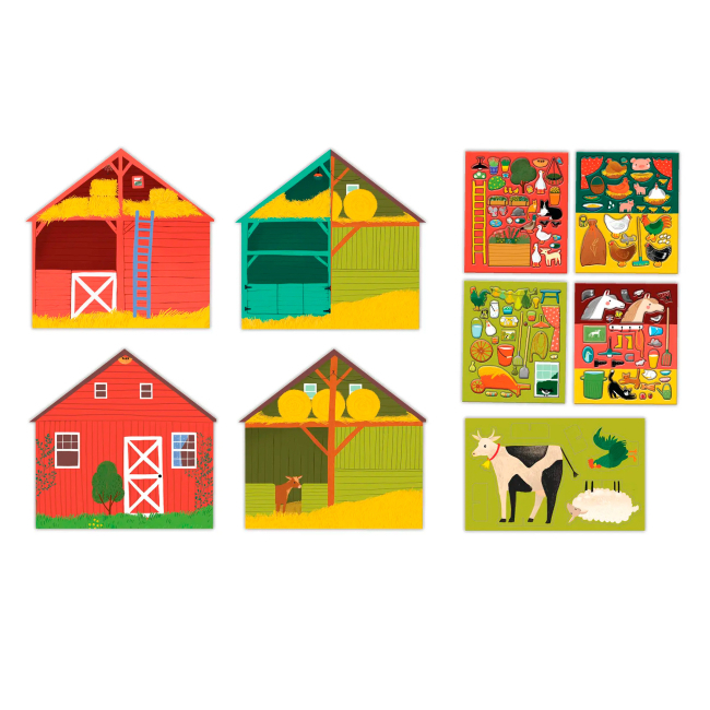 Развивающие игрушки - Развивающий набор Let's craft Окружающая среда - амбар 3d (PSP-03)#2