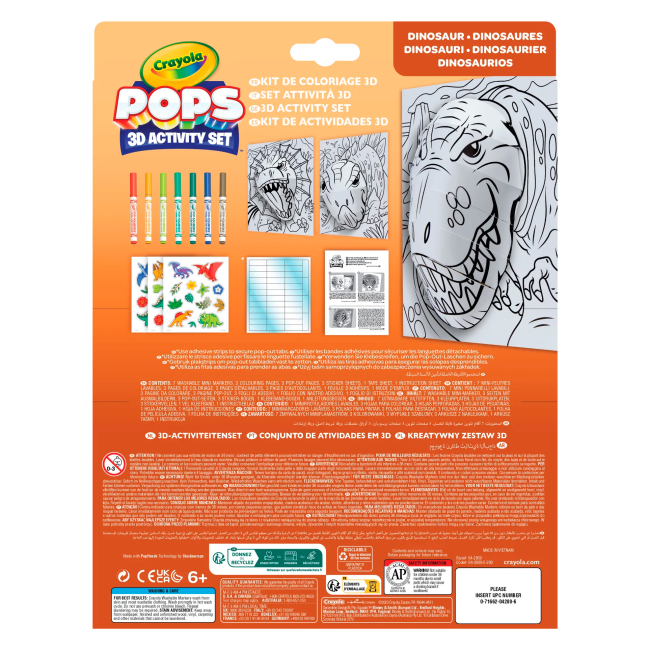 Наборы для творчества - Набор для творчества Crayola Pops 3D Динозавры (04-2800)#2