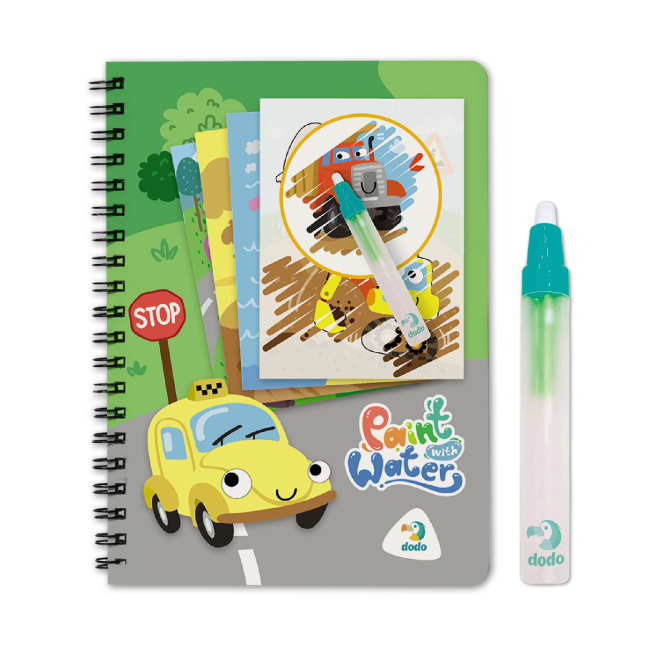 Товари для малювання - Набір розмальовок DoDo​ Малюй водою Транспорт (300309)#2