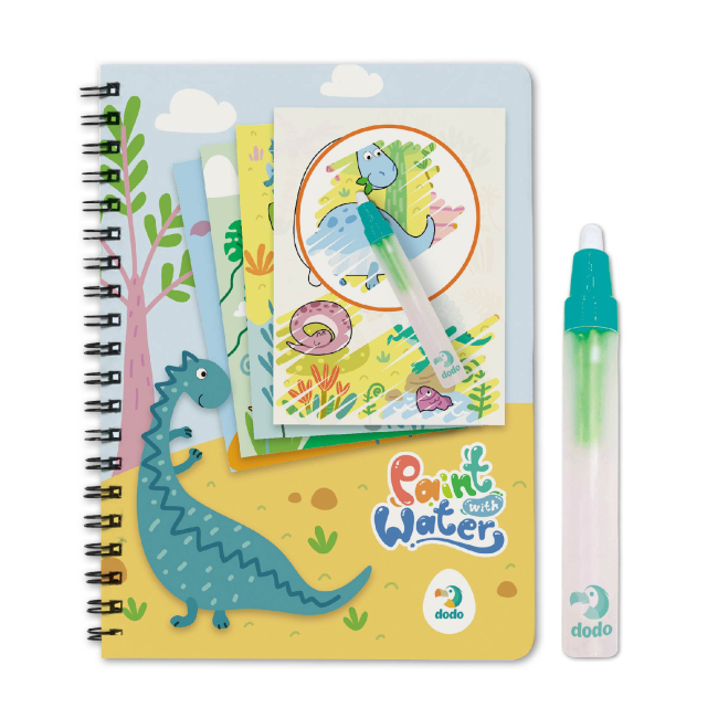 Товари для малювання - Набір розмальовок DoDo​ Малюй водою Динозаври (300310)#2