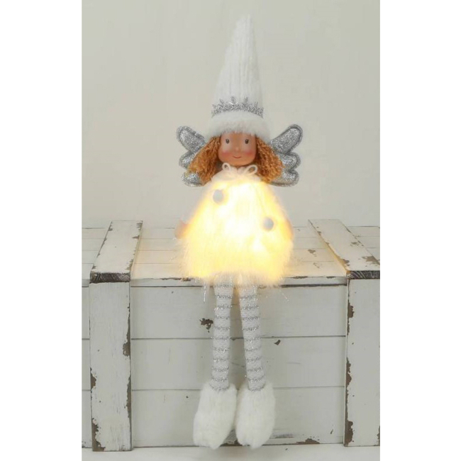 Аксесуари для свят - Новорічна іграшка Novogod'ko Янгол у білому LED (974831)#2