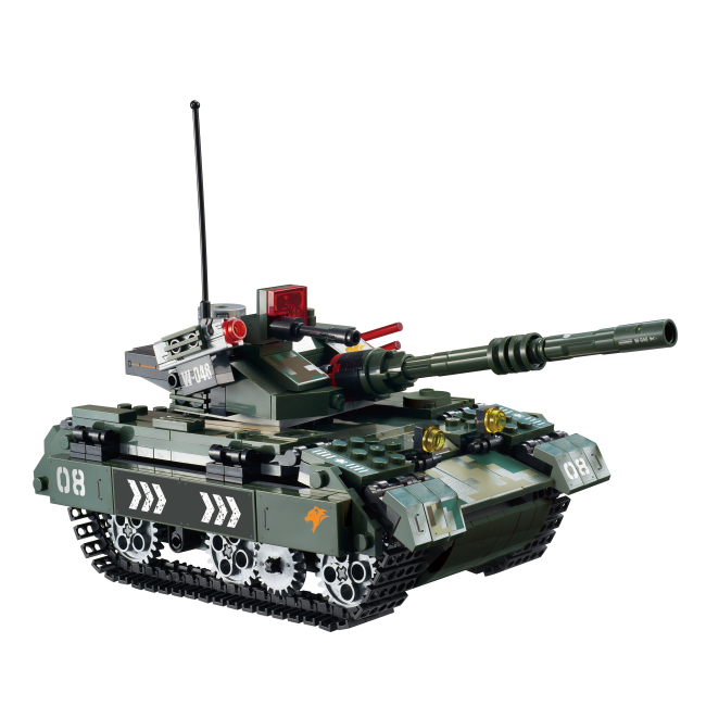 Конструкторы с уникальными деталями - Конструктор Wise block Боевой танк на радиоуправлении (EU389048)#4