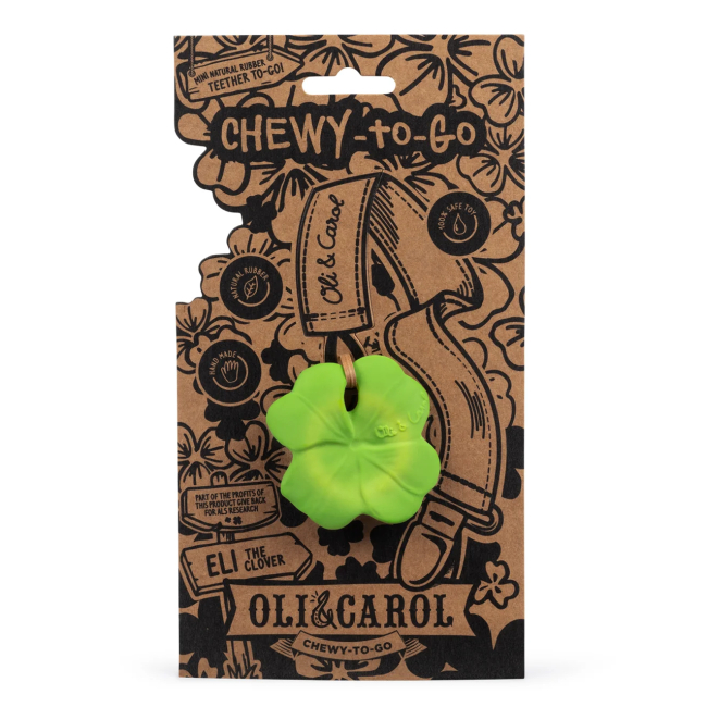 Брязкальця, прорізувачі - Прорізувач Oli and Carol Конюшина Еллі (L-CHEWY-CLOVER)#3