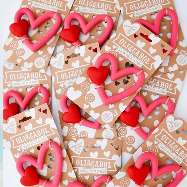 Брязкальця, прорізувачі - Прорізувач Oli and Carol Серце Агата (L-AGATHA-HEART)#3