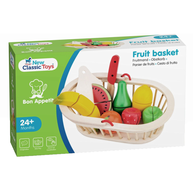 Детские кухни и бытовая техника - Игровой набор New classic toys Корзина с фруктами (10588)#3