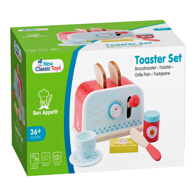 Дитячі кухні та побутова техніка - Ігровий набір New classic toys Тостер червоний (10701)#2