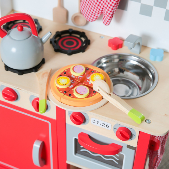 Детские кухни и бытовая техника - Игровой набор New classic toys Bon appetit Пицца салями (10586)#4