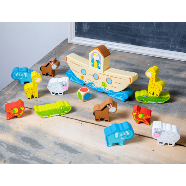Развивающие игрушки - Развивающая игрушка New classic toys Балансер Ноев ковчег (10548) #5
