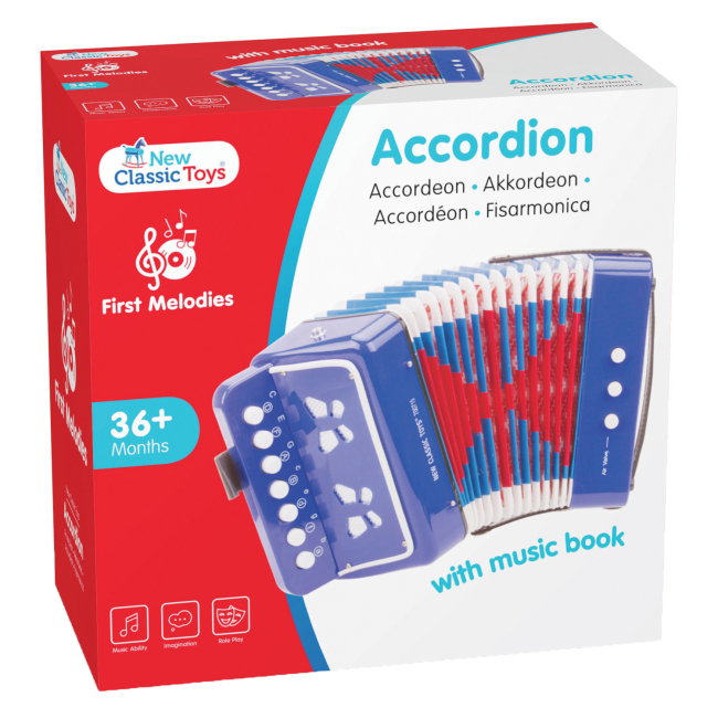 Музичні інструменти - Музичний інструмент New classic toys Акордеон синій (10056)#3
