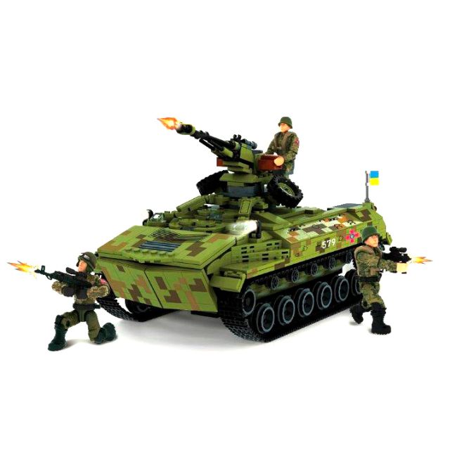 Конструкторы с уникальными деталями - Конструктор IBLOCK Армия БТР-Д ЗУ-232 (PL-921-474)#2