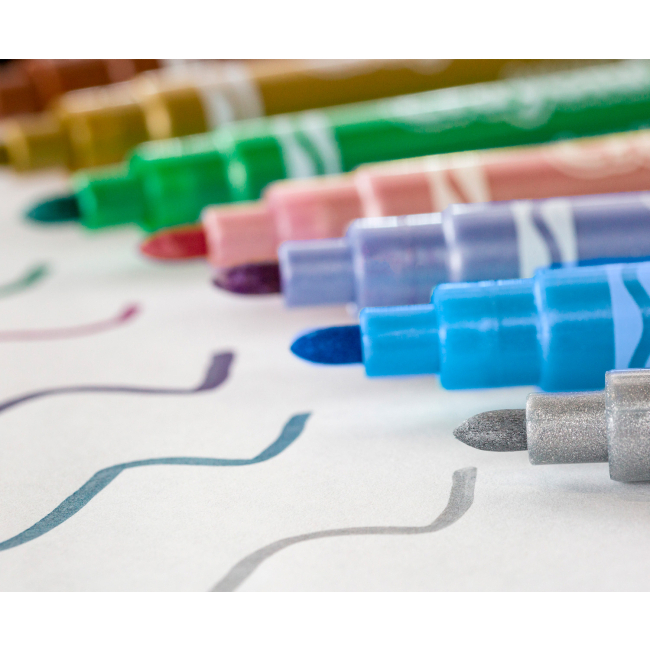 Канцтовары - Набор фломастеров Crayola Metallic 6 цветов (58-8828)#3