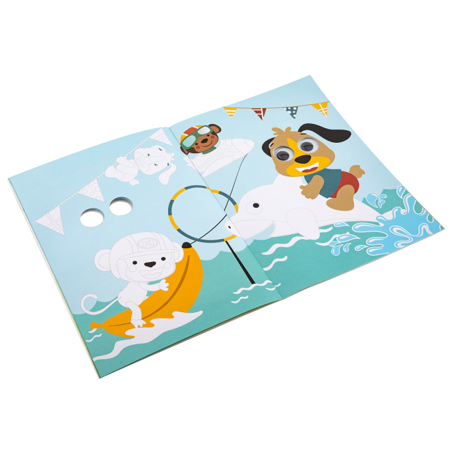 Товари для малювання - Розмальовка Grafix Wobbly Eyes Тигр (150011_1)#2