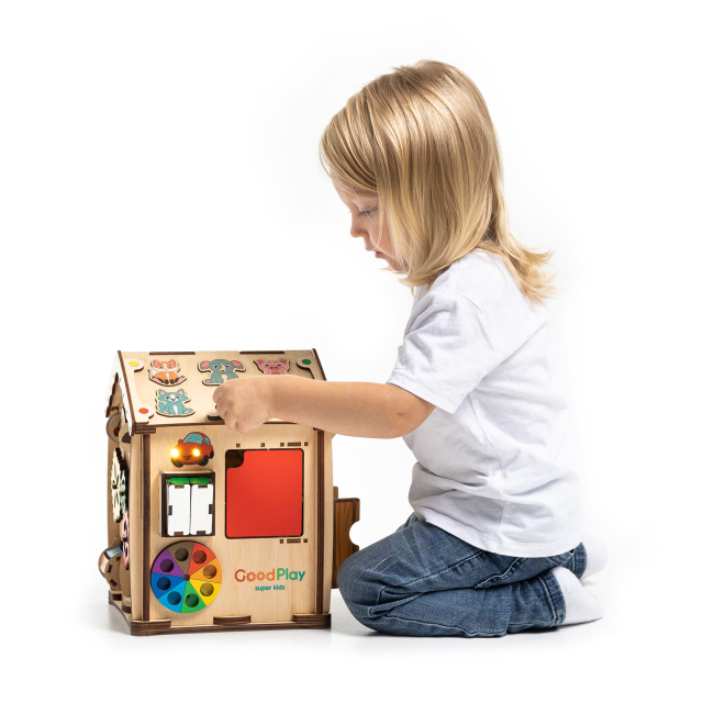 Развивающие игрушки - Развивающая игрушка Good Play Бизидомик Всезнайка LED (B102E)#4