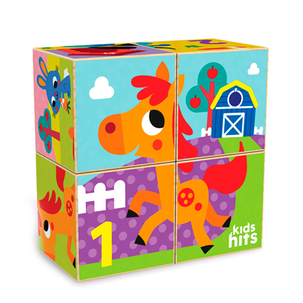 Розвивальні іграшки - Дерев'яна іграшка Kids Hits Пазл Counting Farm (KH20/022)#3