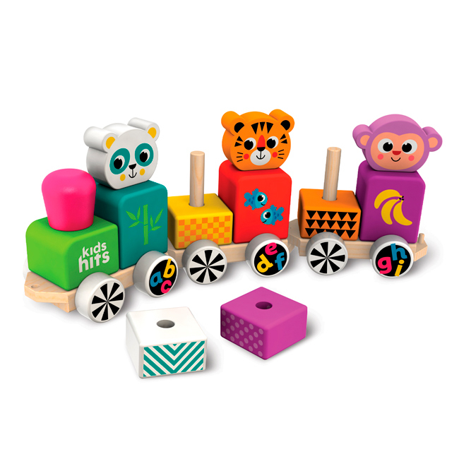 Развивающие игрушки - Деревянная игрушка Kids Hits Поезд Happy friends (KH20/021)#2