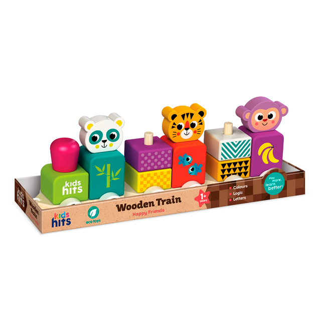 Развивающие игрушки - Деревянная игрушка Kids Hits Поезд Happy friends (KH20/021)#3
