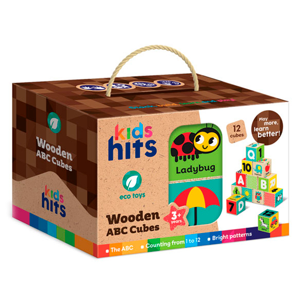 Розвивальні іграшки - Дерев'яні кубики Kids Hits Англійська абетка (KH20/030)#3