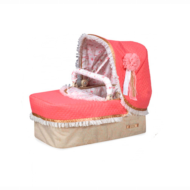 Транспорт і улюбленці - Візок для ляльки Metr plus рожева 3 в 1 (80733)#2