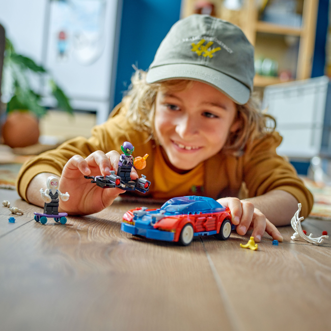 Конструкторы LEGO - Конструктор LEGO Marvel Автомобиль для гонок Человека-Паука и Зеленый Гоблин с ядом Венома (76279)#5