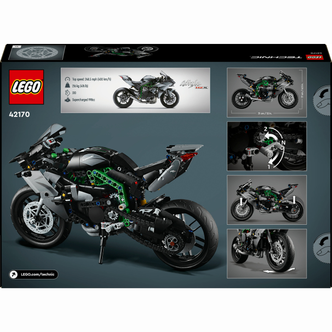 Конструктори LEGO - Конструктор LEGO Technic Мотоцикл Kawasaki Ninja H2R (42170)#3