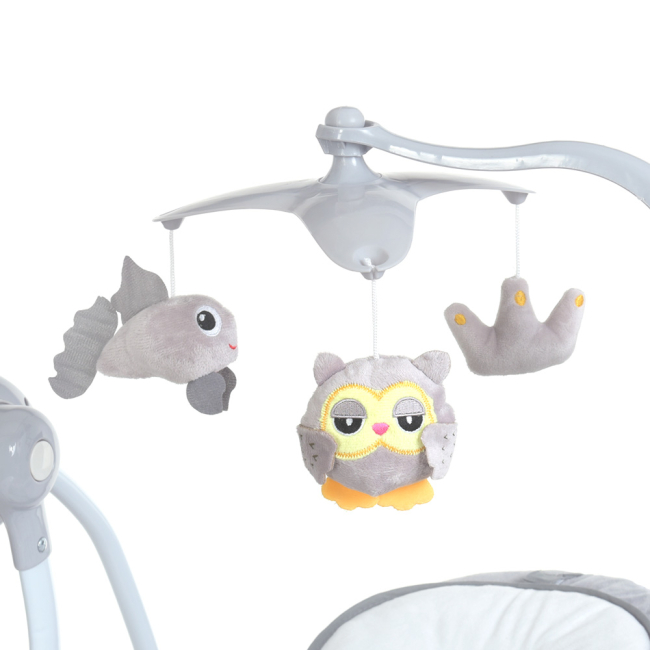 Крісла-качалки - Гойдалка El Camino Emma сірий (ME 1076 Soft Gray)#5