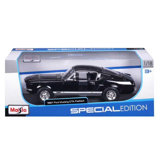Автомодели - Автомодель Maisto Ford Mustang Fastback черный (31166 black)#7