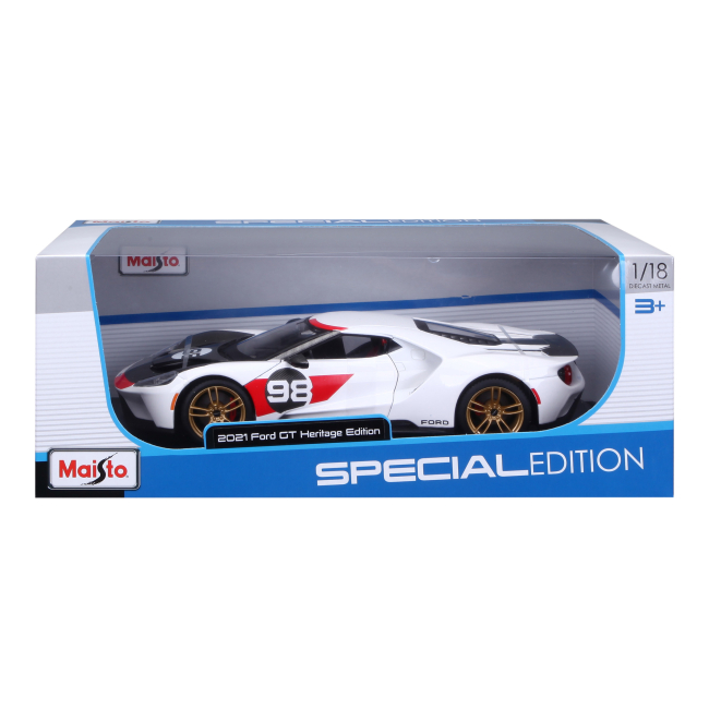 Автомоделі - Автомодель Maisto Ford GT Heritage білий (31390 white)#8