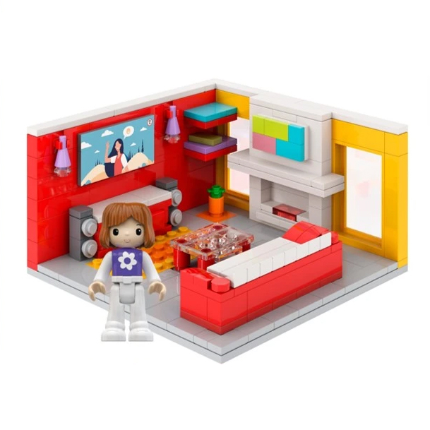 Конструктори з унікальними деталями - ​Конструктор IBLOCK Junior Kids hits Вітальня Кеті (KH08/001/2)#2