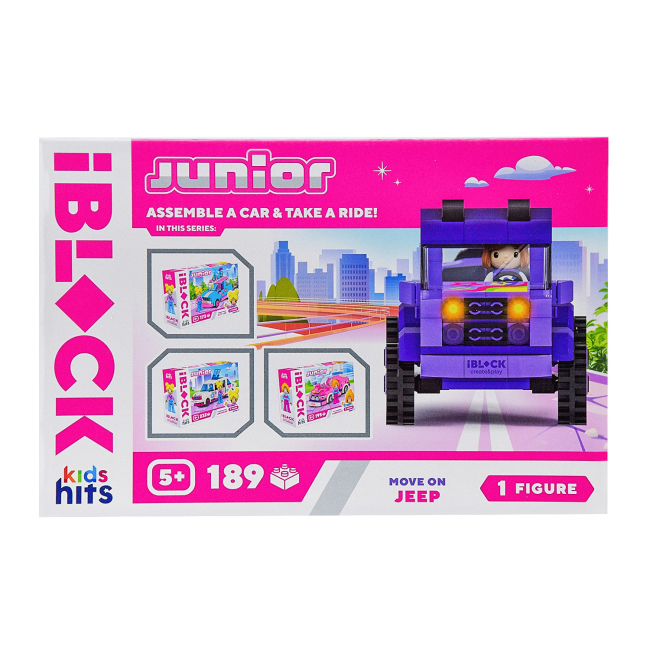 Конструкторы с уникальными деталями - Конструктор IBLOCK Junior Kids hits Джип (KH08/002/3)#3