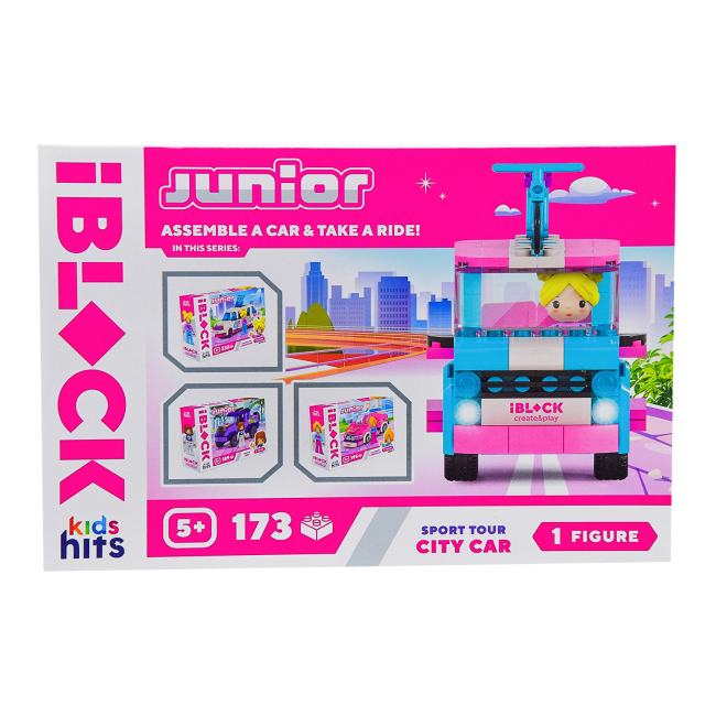 Конструктори з унікальними деталями - Конструктор IBLOCK Junior Kids hits Міський автомобіль (KH08/002/4)#3