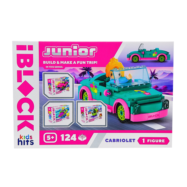 Конструктори з унікальними деталями - Конструктор IBLOCK Junior Kids hits Кабріолет (KH08/012/02)#3